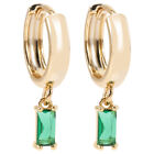Gemstone Earrings Zirconia Girfriend Gift Rectangle