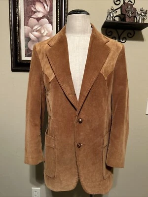 Blazer parche en el codo de pana gamuza dorada caramelo Mac Murray 40 de colección buen estado (A11) Foto 1 de 4