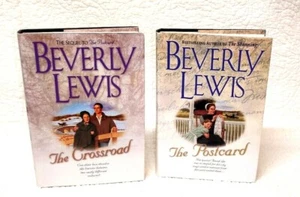 Lot of 2 Beverly Lewis The Postcard & The Crossroad Christian Religious Novels - Picture 1 of 3