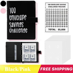 100 Envelope Challenge Budget Planner $5,050 Money Saving Cash Challenge Book - Picture 1 of 27