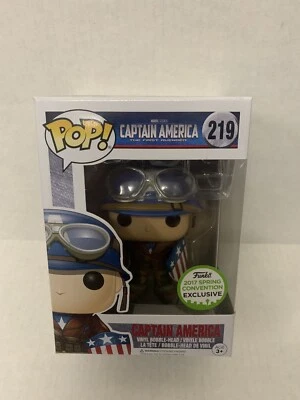  Capitán América Marvel Funko POP 2017 exclusivo de la convención #219 Foto 1 de 4