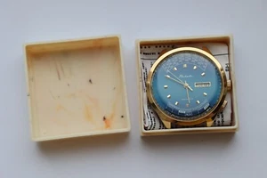 Raketa Perpetual Calendar Soviet Watch blue ROCKET COLLEGE USSR watch 2628.H - Picture 1 of 7