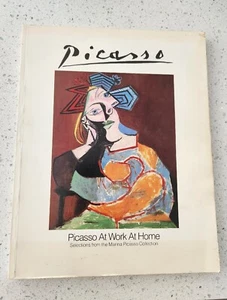 Vintage Kunstkatalog: Picasso bei der Arbeit zu Hause Fotobuch Marina Miami Museum - Bild 1 von 8