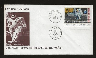 1969 US MOON LANDING cover - C76 FDC - Image 1 of 2