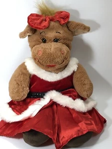 Build A Bear Holly der Elch Plüsch Weihnachten Winter mit Mrs. Clause Outfit - Bild 1 von 6