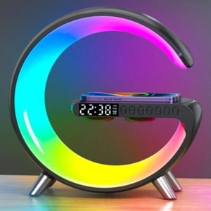 15W Multifunction Wireless iphonCharger Stand Speaker TF RGB Night Fast Charger - Picture 1 of 1