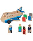 Melissa & Doug Classic Toy Wooden Airplane Play Set Ages 3+ Box Corner Wrinkled.