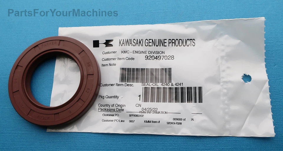 LOWER CRANK SEAL,KAWASAKI 92049-7028, FS730V, FT730V, FX730V, 9C24 - Image 1 of 1