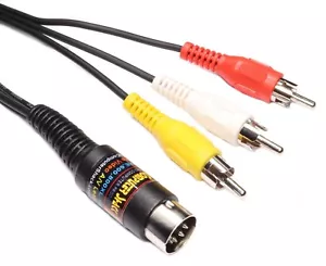 Atari 65XE,130XE,600XL,800,800XL,1200XL Hochwertiges Cinch A/V Kabel TV Video Kabel - Bild 1 von 1