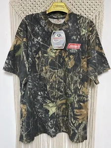 New Mossy Oak Camo T Shirt Large Short Sleeve Casual Camouflage Hunting Coleman - Picture 1 of 11