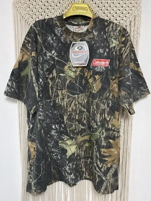 New Mossy Oak Camo T Shirt Large Short Sleeve Casual Camouflage Hunting Coleman - Image 1 of 4