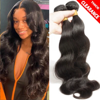 Brazilian Sew In Virgin Human Hair Weave Extensions 4Bundles Straight Weft 400G+ - Image 1 of 4