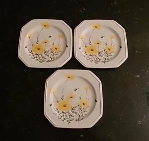 SET OF 3 Mikasa Continental Ivory BUTTERCUP 8 1/4” Square Salad Plates F4001 - Picture 1 of 15