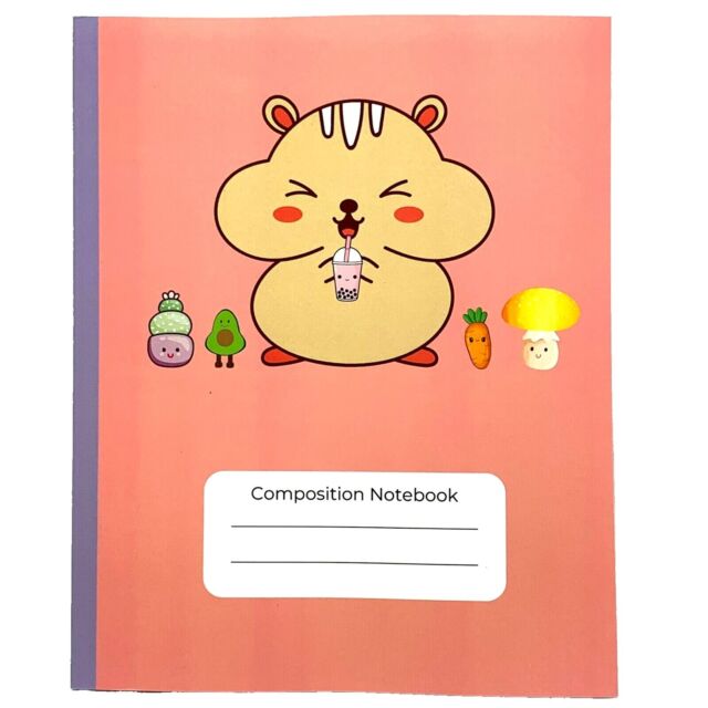 Japanese Journal Notebook, Kawaii Paper Composition Subject Daily Notation  Practice Book Cute Anime Workbook Cartoons Printed Cover 224 Pages Sheets