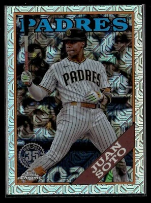 2023 Topps Update Juan Soto San Diego Padres Chrome 1988 Silver Mojo T88CU-69 - Image 1 of 2