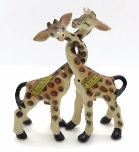 Marque d'art vintage girafe elkins avec Virginie selle et poivre souvenir