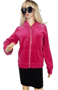 Michael Kors Pink Riveted Long Sleeved Hoodie women's size Medium -Excellent - Picture 1 of 6