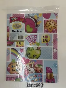 New Shopkins 18 FT Squared Gift Wrap Paper Party Celebration Unisex Birthday NIP - Picture 1 of 3