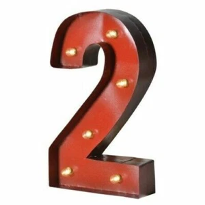 Metal Light Up Red Number 2 - Picture 1 of 3