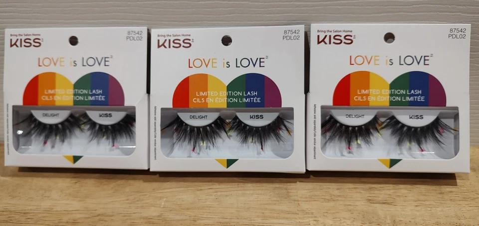 KISS Love Is Love Limited Edition False EyeLashes W/ Butterflys 87542 Delight
