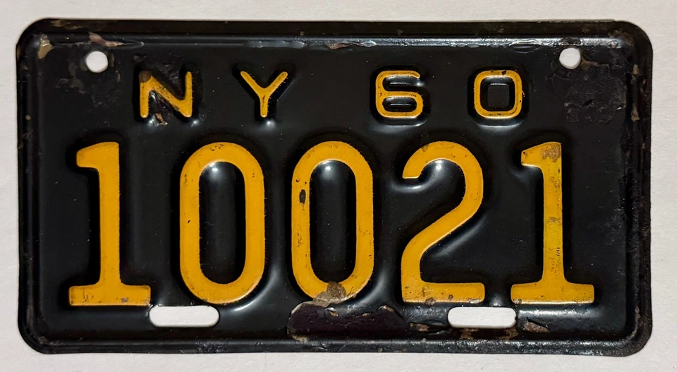 1960 NEW YORK Motorcycle License Plate - #10021 - Image 1 of 1