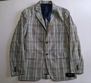 TASSO ELBA Sage Green Plaid 2 Button Jacket Coat Blazer Small New With Tags - Picture 1 of 7