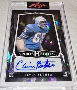 Elvin Bethea AUTO 2025 Leaf Metal Sports Heroes Auto #BA-EB1 Crystal Silver /35 - Picture 1 of 5