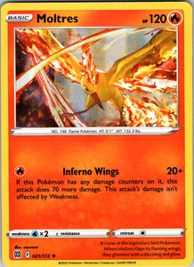 Moltres 021/172 SWSH09: Brilliant Stars Holo Rare - NM - Picture 1 of 2