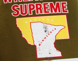 MT & MN STATE GRAPHIC 1950s WHEATLAND SUPREME ANTI FREEZE Old 1 gal. Tin Oil Can - Picture 1 of 9