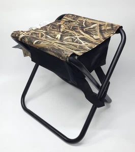 Mossy Oak Foldable Field Hunting Stool Underseat Storage 225lb Capacity 16" Tall - Picture 1 of 10