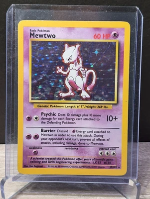 Mewtwo 10/102 Base Set Unlimited Holo Rare Pokémon TCG 1999 - Image 1 of 4