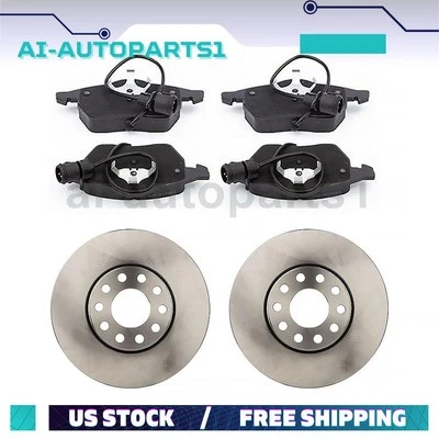 Juego de rotores de freno delanteros y pastillas de freno para Audi A6 1995 1996 1997 Foto 1 de 4