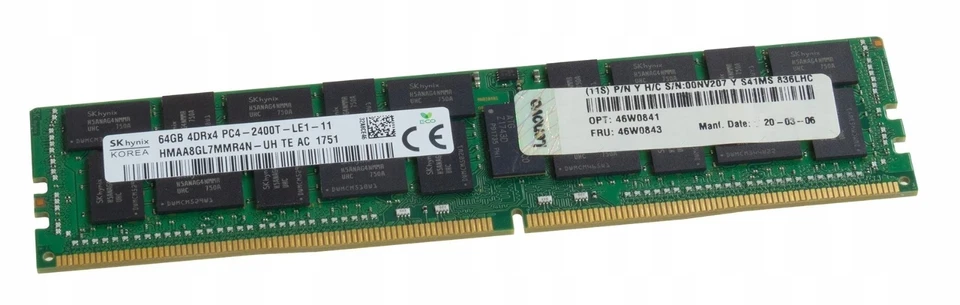 NEW 64GB DDR4 PC4-2400T Hynix SK Server Registered  Memory ECC RAM - Image 1 of 1