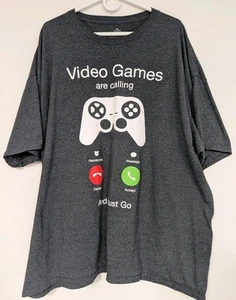 Men's 3XL Video Games are Calling And I Must Go Shirt Gray Graphic Playstation - Picture 1 of 6