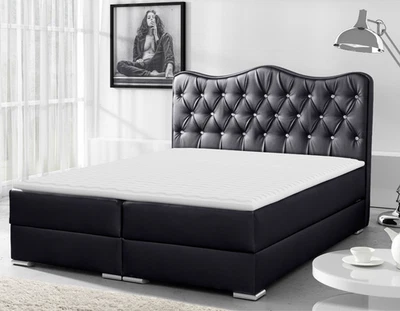 Boxspringbett Sultan Retro Loft Schlafzimmer Polsterbett Doppelbett mit Matratze - Bild 1 von 4