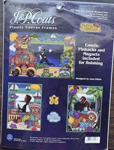 J&P Coats - Urlaubserinnerungen - 3 Kunststoff Leinwand Rahmen + Bonus Zubehörteile 28105 - Bild 1 von 2