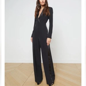 NUEVO CON ETIQUETAS L'AGENCE Bora Mono Esmoquin Negro Mangas Largas Talla 2 - Imagen 1 de 11