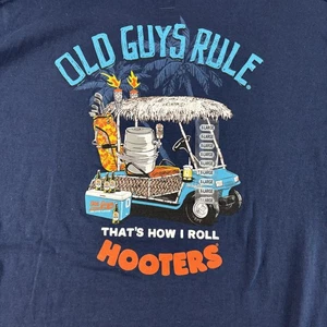 Old Guys Rule Shirt Herren XL blau Hooters Thats How I Roll Palmen Grafik T-Shirt - Bild 1 von 9