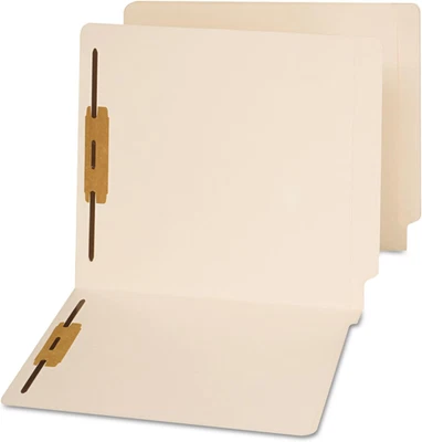 Carpetas de archivo universales reforzadas con lengüeta de extremo recto de 2 sujetadores - letra UNV13120  Foto 1 de 4