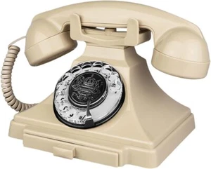 Artisam Retro Festnetztelefon Schnurgebunden Vintage 1930er Drehzifferblatt Elfe - Zdjęcie 1 z 4