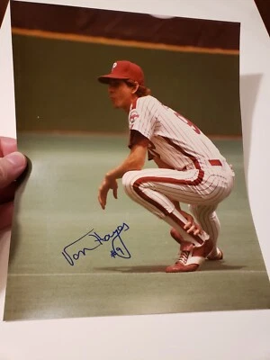 FOTO DE 8 X 10 FIRMA FIRMADA AUTOMÁTICAMENTE DE BÉISBOL DE HAYES PHILLIES Foto 1 de 3