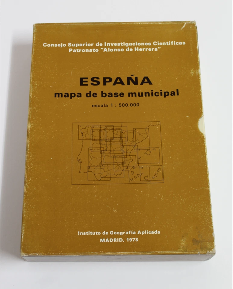 ESPAÑA Mapa de Base municipal a Escala Editorial C.S.I.C. Madrid  Año 1973 - Imagen 1 de 1