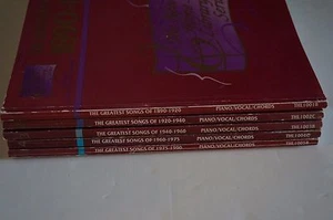 RARO Completo Grandes Canciones de 1890-1990 Total de 5 Voces Piano Guitarra Sin Marcar - Imagen 1 de 5