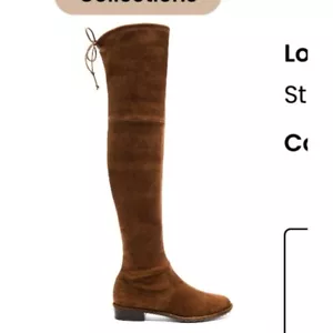 Stivali alti alla coscia Stuart Weitzman Lowland in noce taglia 8 - Foto 1 di 16