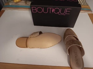 NEU OHNE ETIKETT BRAUN GESPRENKELTE DAMEN-FLATS von BOUTIQUE by CORKYS – CORINA-STIL Größe 10 - Bild 1 von 2