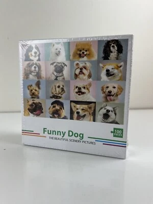 New Sealed Jigsaw Puzzle Funny Dog Photos 100 pc Puzzle For Kids Learning Gift - Image 1 of 4