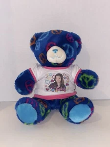 Build A Bear Workshop Peace Zeichen Teddybär 14 Zoll Plüsch blau ICarly T-Shirt - Bild 1 von 3
