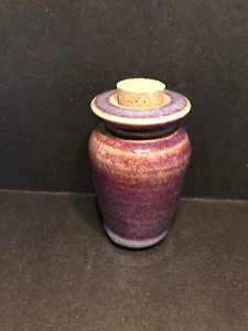Small Vintage Glazed Ceramic Studio Art Pottery Weed Pot Bud Vase 3 1/8” Tall - Picture 1 of 3