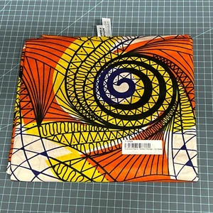 Ankara 100% cotton African Fabric, Wax Print 12 Yds T-5010 Kente Multi-Colored - Picture 1 of 3