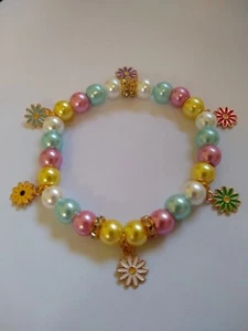 Adults&kids Handmade Easter range, spring, flowers, charm bracelet. - Picture 1 of 3